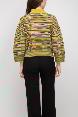 Pull en laine - Moutarde et vert foncé