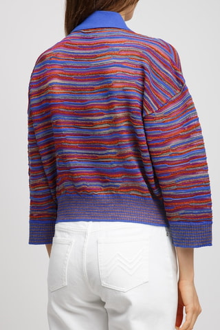 Pull en laine - Bleu foncé et violet
