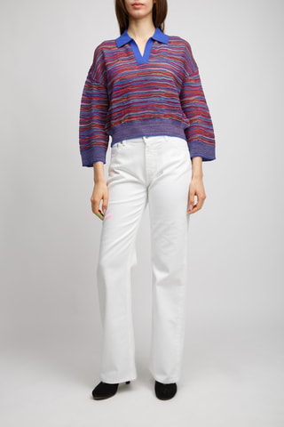 Pull en laine - Bleu foncé et violet