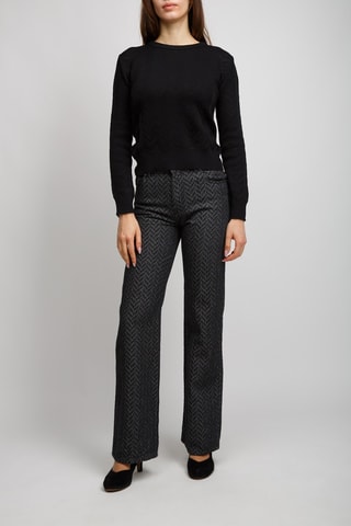 Pantalon taille haute - Noir