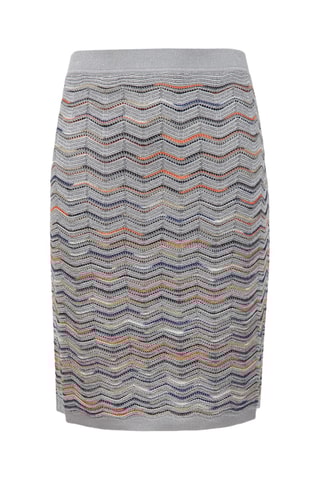 Wollen Kokerrok - Zilverkleurig