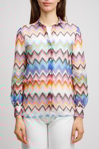 Blouse - Wit en Lichtblauw