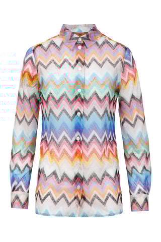 Blouse - Wit en Lichtblauw