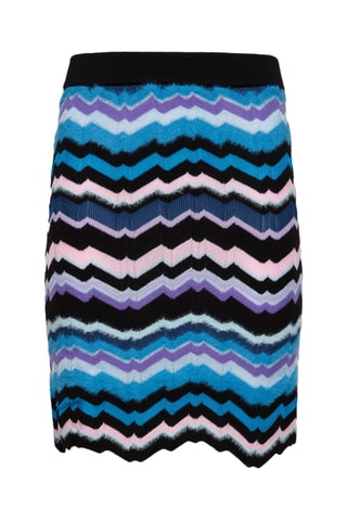 Wollen Kokerrok Hoge Taille - Lichtblauw