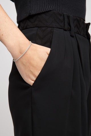 Bermuda met hoge taille - Zwart