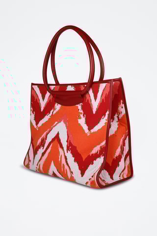 Kalfsleren Shopper - Rood
