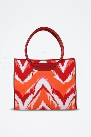 Kalfsleren Shopper - Rood