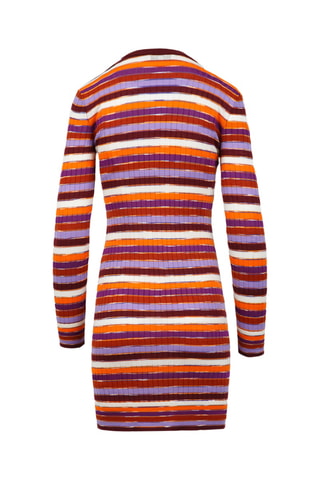 Robe pull en laine - Orange et marron