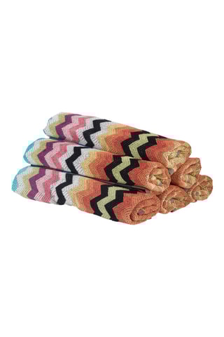 6 Gastendoekjes Buster - Wit en Turquoise - 40 x 70 cm