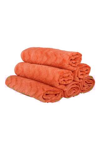 6 Gastendoekjes Rex - Oranje - 30 x 70 cm