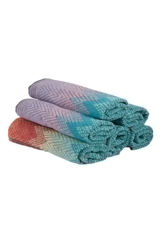 6 Gastendoekjes Yaco - Oranje en Turquoise - 40 x 70 cm