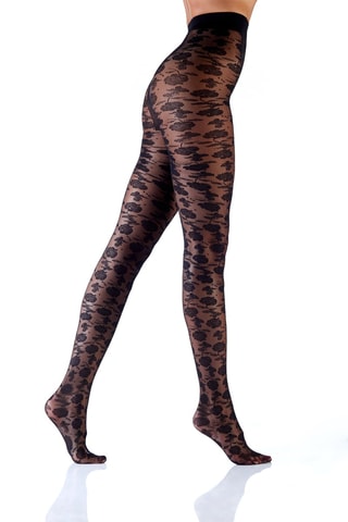 2 collants DELICAT - 40 deniers - Noir et ivoire