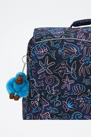 Cartable Codie L - Bleu marine et rose poudré