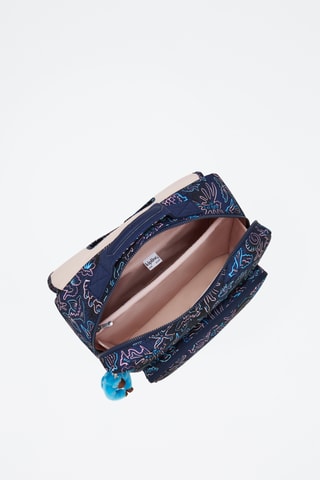 Cartable Codie L - Bleu marine et rose poudré