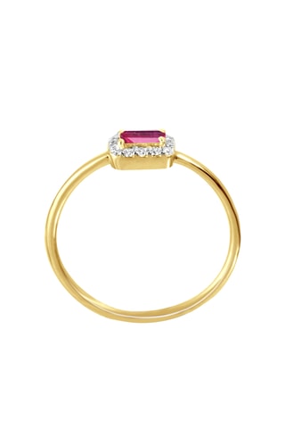 Bague - Argent, diamants et rubis