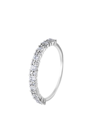 Bague - Argent, diamants et topaze