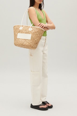 Schoudertas Adryan M - naturel en ecru