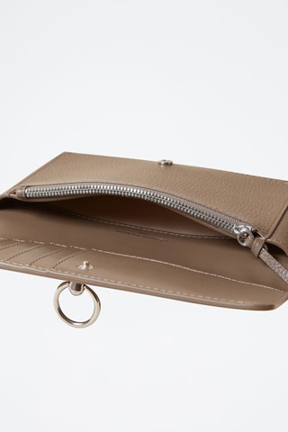 Leren Portemonnee - Taupe