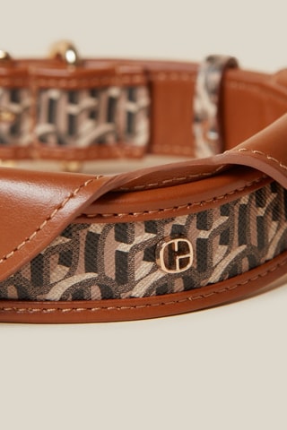 Leren Ketting voor Hond - Camel