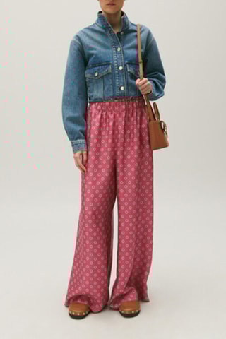 Broek Wide Legs - Frambozenrood