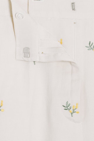 Rechte Linnen Broek Wit