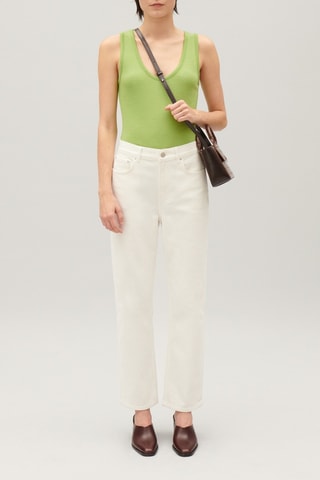 Jeans Hoge Taille - Ecru