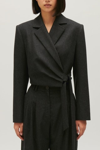 Wollen Jasje - Antraciet