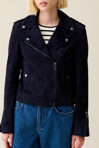 Geitenleren Jasje - Marineblauw