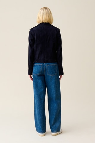 Geitenleren Jasje - Marineblauw