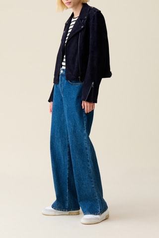 Geitenleren Jasje - Marineblauw