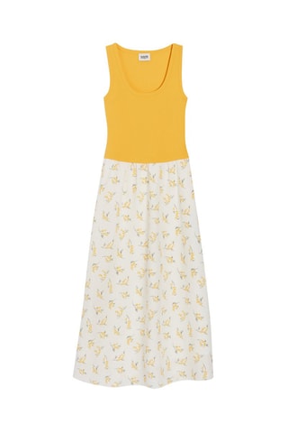 Jurk met Driekwartmouwen Geel