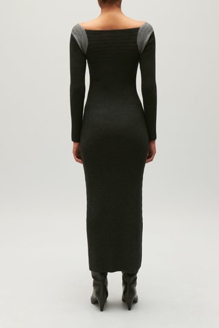 Wollen Trui-jurk - Gemêleerd Grijs