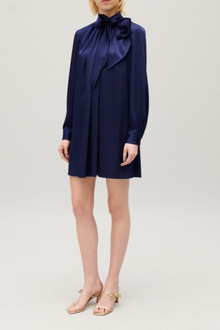 Trapezium Jurk - Indigoblauw