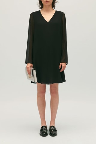 Trapezium Jurk - Zwart