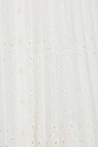 Halflange Geplooide Jurk Wit