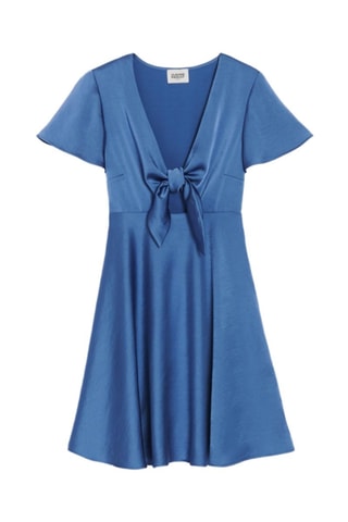 Gestrikte jurk - Blauw