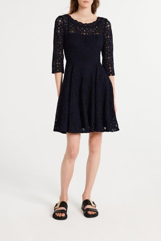 Guipurekanten Jurk Marineblauw