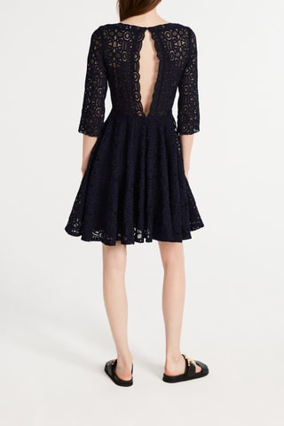 Guipurekanten Jurk Marineblauw