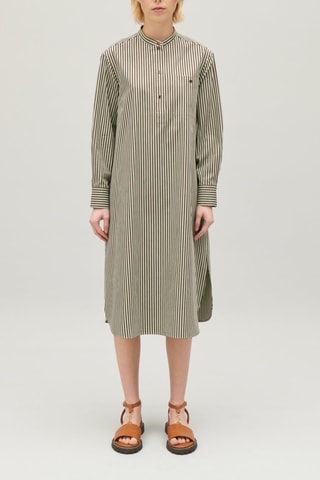 Rechte Jurk - Groen en Ecru