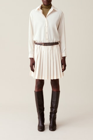 Jurk Trompe-l'œil - Ecru