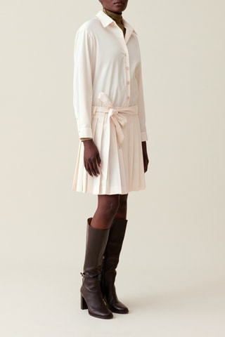 Jurk Trompe-l'œil - Ecru