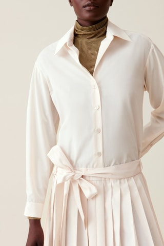 Jurk Trompe-l'œil - Ecru