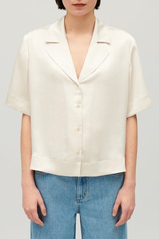 Satijnen Blouse - Ecru