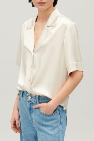 Satijnen Blouse - Ecru