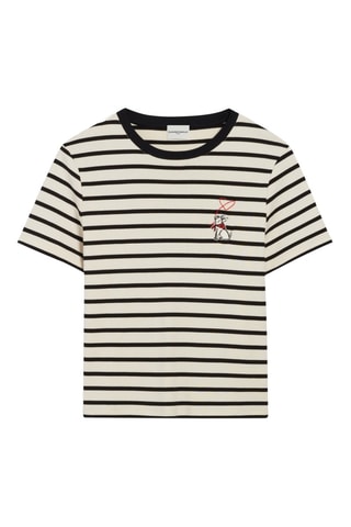 T-shirt - Ecru en Zwart