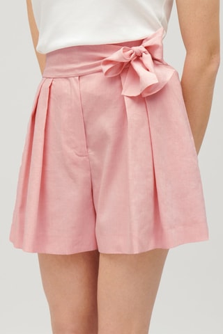 Linnen Short Hoge Taille - Roze