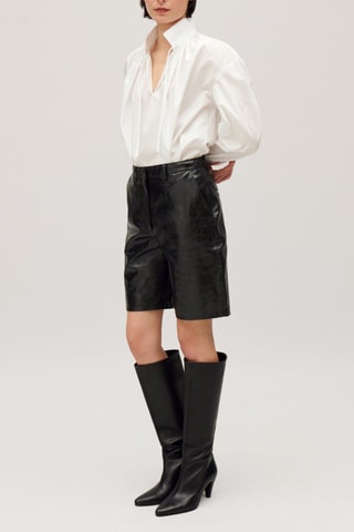 Leren Short - Zwart