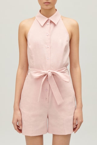 Linnen Playsuit - Roze