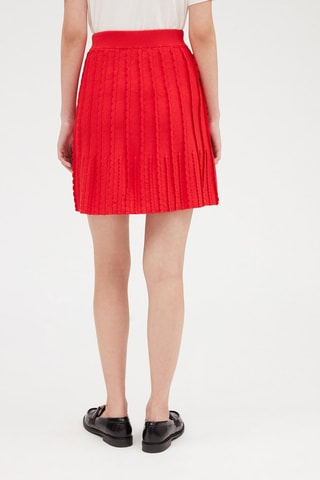 Geweven Korte Rok Rood