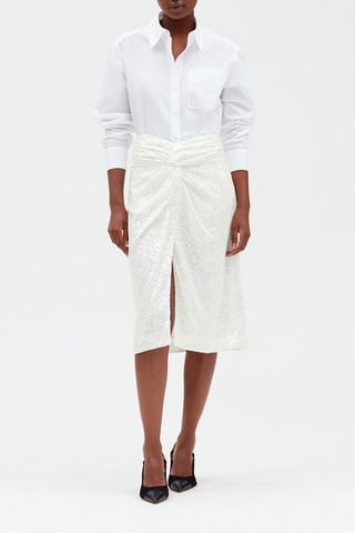 3/4 Rok met Pailletten Wit